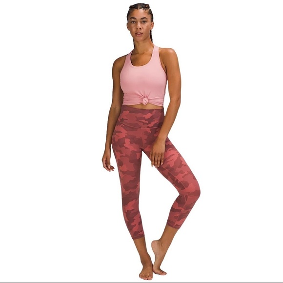 LULULEMON Align Cropped 21" Leggings in Heritage 365 Camo Brier Rose - Picture 3 of 10